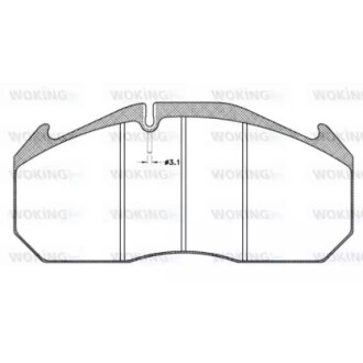 Гальмівна колодка дискова на вантажні автомобілі (JSA 4063.10) WOKING JSA4063.10
