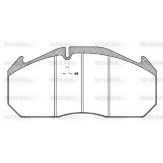 Гальмівна колодка дискова на вантажні автомобілі (JSA 4063.11) WOKING JSA4063.11