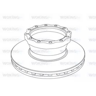 Гальмівний диск WOKING NSA1043.20