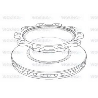 Гальмівний диск WOKING NSA1081.20