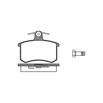 Колодки тормозные диск. задн. (Remsa) Audi 80, 100 WOKING P0353.00 (фото 1)