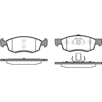 Колодки тормозные диск. перед. (Remsa) Dacia Logan I Sandero I (ATE ver) WOKING P0723.32