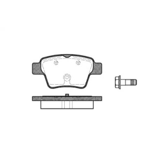 Колодки тормозные диск. задн. (Remsa) Peugeot 207 307, Citroen C4 (04-) WOKING P10383.00