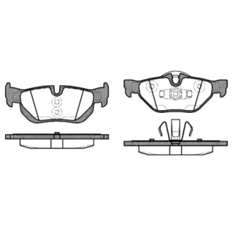 Колодки тормозные диск. задн. (Remsa) BMW 1e87 2.0i 2.0d (06-12) WOKING P10453.10 (фото 1)