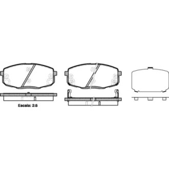 Колодки тормозные диск. перед. (Remsa) Hyundai Elantra 1.6 10-,Hyundai I30 1.4 07-11 WOKING P11383.12