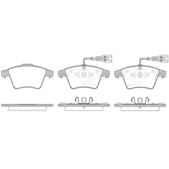 Колодки тормозные диск. перед. (Remsa) VAG Touareg 02>10 / Cayenne 07>10 ATE ver. (P11453.22) WOKING P1145322