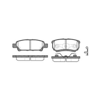 Колодки гальмівні дискові задні, комплект WOKING P11513.02