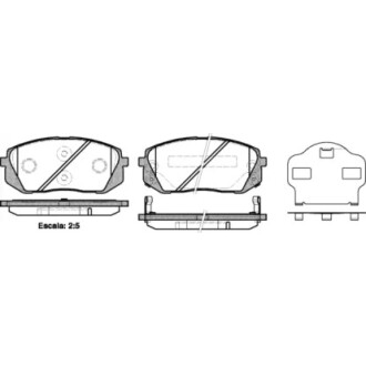 Гальмівні колодки пер. Kia Carens 07-/Sportage 04- (mando) WOKING P12023.02