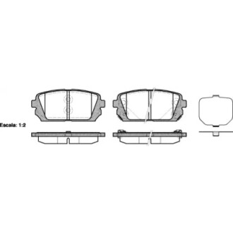 Колодки тормозные диск. задн. (Remsa) Hyundai ix35, Kia Carens III (P12033.02) WOKING P1203302