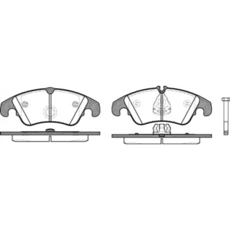 Колодки тормозные диск. перед. (Remsa) Audi A4 2.0 07-15,Audi A4 2.7 07-15,Audi A4 3.0 07-15 WOKING P12043.10