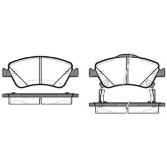 Гальмівні колодки пер. Toyota Auris 07-12 (bosch) (136,7x57,9x19,2) WOKING P12103.02