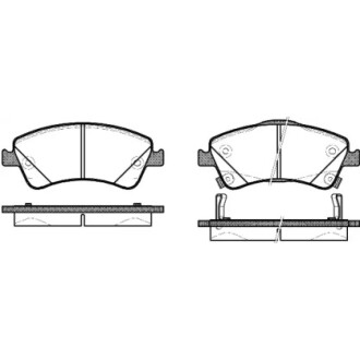 Колодки тормозные диск. перед. (Remsa) Toyota Corolla Auris 06> 12> / Avensis 08>18 WOKING P12413.02