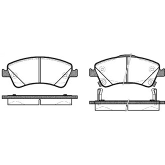 Колодки тормозные диск. перед. (Remsa) Toyota Avensis III 08>18 (P12413.12) WOKING P1241312