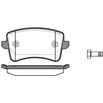 Колодки тормозные диск. задн. (Remsa) Audi A4 1.8 07-15,Audi A4 2.0 07-15,Audi A4 2.7 07-15 WOKING P12433.00 (фото 1)