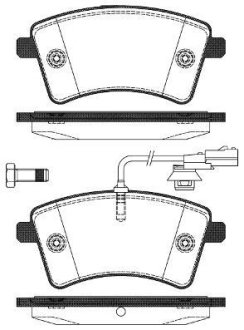 Колодки тормозные диск. перед. (Remsa) Renault Kangoo be bop 1.5 09-,Renault Kangoo be bop 1.6 09- (P12513.01) WOKING P1251301