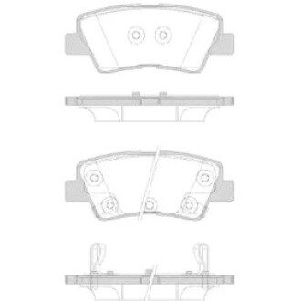 Колодки тормозные диск. задн. (Remsa) Hyundai Elantra 1.6 10-,Hyundai Elantra 1.8 10- WOKING P12623.42 (фото 1)