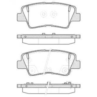 Колодки тормозные диск. задн. (Remsa) Ssang Yong Korando 10> / Toyota Auris 12> / Hyundai i20 15>, i30 11> 15> Elantra 15> / Sonata 05> / Grand WOKING P12623.52 (фото 1)