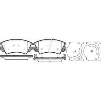 Колодки тормозные диск. перед. (Remsa) Opel Insignia A Astra J Zafita Tourer C / Malibu 12> WOKING P12753.12