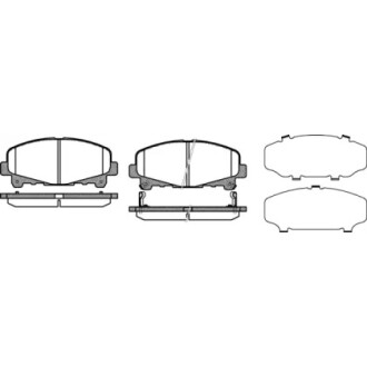 Колодки тормозные диск. перед. (Remsa) Honda Accord 08> 15> (P12903.02) WOKING P1290302