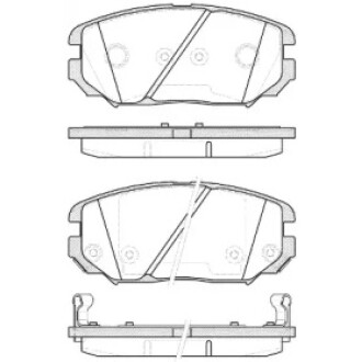 Колодки тормозные диск. перед. (Remsa) Hyundai Tucson 2.0 04-10,Hyundai Tucson 2.7 04-10 WOKING P13043.12 (фото 1)