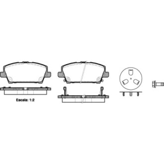 Колодки тормозные диск. перед. (Remsa) Honda Civic 05> 12> Lucas ver. (P13053.02) WOKING P1305302