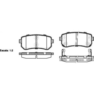 Колодки тормозные диск. задн. (Remsa) Hyundai Accent iii 1.4 05-10,Hyundai Accent iii 1.5 05-10 (P13093.02) WOKING P1309302