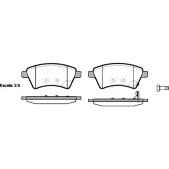 Колодки тормозные диск. перед. (Remsa) Suzuki SX-4 (06-) / Fiat Sedici (06-) Bosch ver. WOKING P13153.01