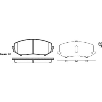 Колодки тормозные диск. перед. (Remsa) Suzuki Grand vitara ii 1.6 05-,Suzuki Grand vitara ii 1.9 05- WOKING P13253.02 (фото 1)