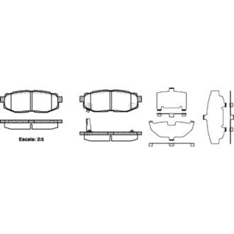 Колодки тормозные диск. задн. (Remsa) Subaru Forester 13> / Legasy, Outback 09> / Tribeca 06> WOKING P13283.01