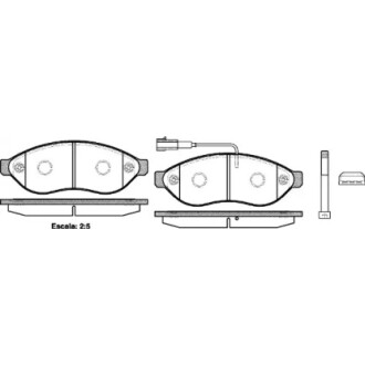 Колодки тормозные диск. перед. (Remsa) Citroen Jumper 2.2 06-,Citroen Jumper 3.0 06- WOKING P13373.01