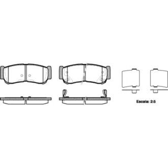 Колодки тормозные диск. задн. (Remsa) Hyundai H-1 cargo 2.5 08-,Hyundai H-1 travel 2.5 08- WOKING P13393.02