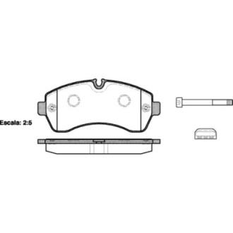 Колодки тормозные диск. перед. (Remsa) Mercedes-benz Sprinter 46-t 3.0 06-,Mercedes-benz Sprinter 5-t 1.8 06- WOKING P13433.00