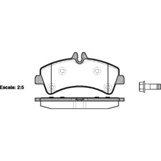 Колодки тормозные диск. задн. (Remsa) MB Sprinter II III / VW Crafter I II Bosch ver. WOKING P13473.00