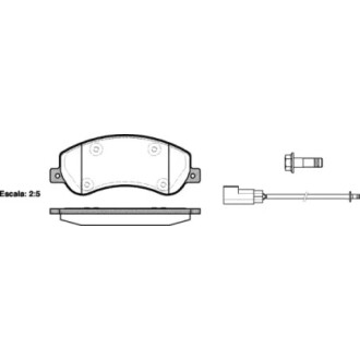 Колодки тормозные диск. перед. (Remsa) Ford Tourneo connect 1.8 02-13,Ford Transit 2.2 06-14 WOKING P13503.02