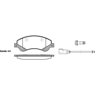 Колодки тормозные диск. перед. (Remsa) Ford Tourneo connect 1.8 02-13,Ford Transit 2.2 06-14 WOKING P13513.02