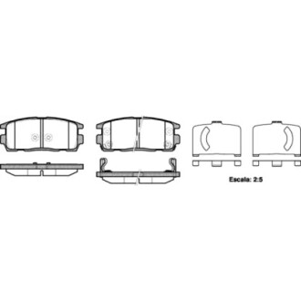 Гальмівні колодки, дискове гальмо (набір) WOKING P13603.12