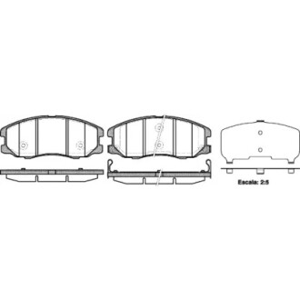 Комплект тормозных колодок, дисковый механизм WOKING P13613.12