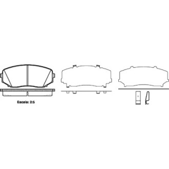 Колодки тормозные диск. перед. (Remsa) Mazda CX-7 CX-9 07> / Ford Edge 08> 10> / Mitsubishi Pajero Sport III 2,4d 15> WOKING P13673.02