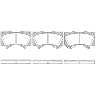 Колодки тормозные диск. перед. (Remsa) Toyota LC200 LC150, Lexus LX570 GX460 WOKING P13713.02