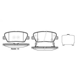 Колодки тормозные диск. задн. (Remsa) Hyundai Equus centennial 4.6 09-,Hyundai Genesis 2.0 08- WOKING P13743.02