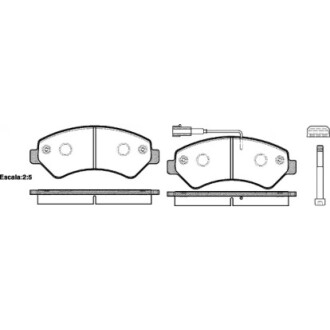 Колодки тормозные диск. перед. (Remsa) Citroen Jumper 2.2 06-,Citroen Jumper 3.0 06- WOKING P13753.01