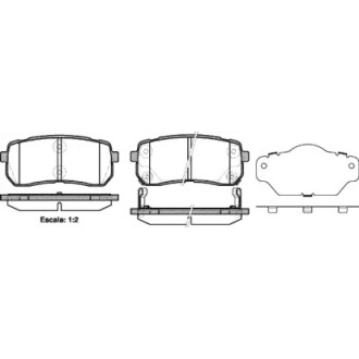 Колодки тормозные диск. задн. (Remsa) Hyundai H-1 cargo 2.5 08-,Hyundai H-1 travel 2.5 08- (P13883.02) WOKING P1388302 (фото 1)