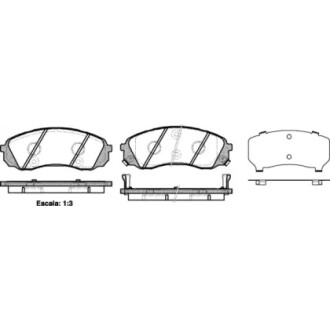 Колодки тормозные диск. перед. (Remsa) Hyundai H-1 08> / Carnival 06> (P13913.02) WOKING P1391302