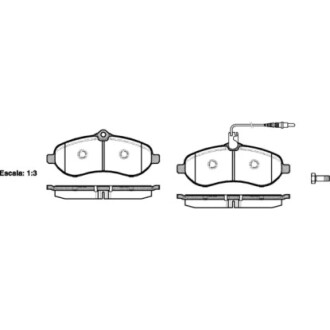 Колодки тормозные диск. перед. (Remsa) Citroen Jumpy 1.6 07-,Citroen Jumpy 2.0 07- WOKING P13923.01