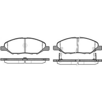 Колодки тормозные диск. перед. (Remsa) Nissan Micra 03>10, Note 06>12, Tiida 07>12 WOKING P13933.02