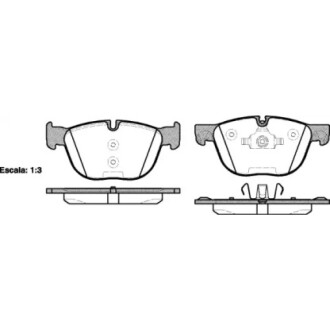 Колодки тормозные диск. перед. (Remsa) Bmw X5 2.0 13-,Bmw X5 3.0 06-13,Bmw X5 3.0 13- WOKING P13973.00