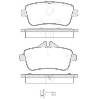 Колодки тормозные диск. задн. (Remsa) MB ML166 GLE166 GLS166 WOKING P14033.00