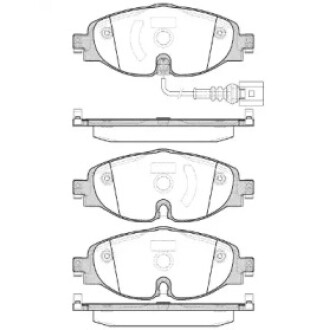 Колодки тормозные диск. перед. (Remsa) Audi A3 1.2 12-,Audi A3 1.4 12-,Audi A3 1.4 13- (P14153.01) WOKING P1415301