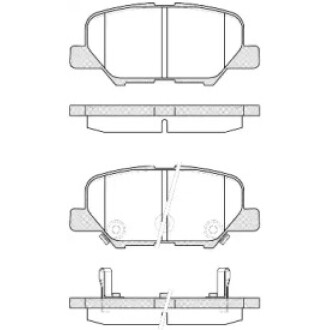 Колодки тормозные диск. задн. (Remsa) Citroen C4 aircross 1.6 10-,Citroen C4 aircross 1.8 10- WOKING P14363.02 (фото 1)