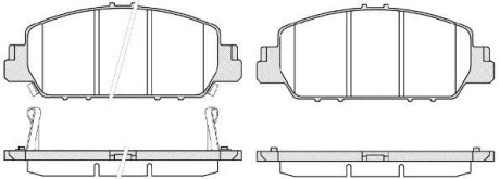 Колодки тормозные диск. перед. (Remsa) Honda HR-V 15> / Accord 3,5i 12> (P14483.02) WOKING P1448302